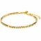 ZINZI gold plated zilveren tennis armband 3mm breed en bezet met regenboog kleurstenen in vierkante kastzettingen 17-20cm ZIA2666