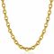 ZINZI gold plated zilveren brede schakelketting (6mm breed) met luxe jasseron schakels in glad en bewerkt 45cm ZIC2638