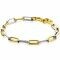 ZINZI bicolor zilveren ovale schakelarmband 6mm breed 20cm ZIA2668