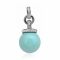 Zinzi zilveren parel hanger turquoise ZIH459T