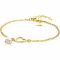 ZINZI gold plated zilveren armband met open hartje en bungelend witte zoetwaterparel 16-19cm ZIA2642