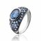 ZINZI zilveren ring blauw ZIR1045B