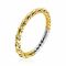 ZINZI gold plated zilveren aanschuifring gedraaid met witte zirconia's ZIR2320Y