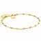 ZINZI gold plated zilveren slangen-armband met vierkant geslepen schakels en 15 verfijnde glanzende bolletjes 17-20cm ZIA2471G