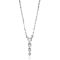 ZINZI zilveren ketting 45cm met hanger vier ronde zirconia's 16mm ZIC2328