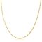 45cm ZINZI gold plated zilveren figaro ketting ZILC-F45G