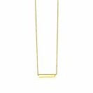 ZINZI Gold 14 karaat gouden collier plaatje glad 42cm ZGC176