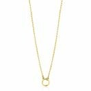 ZINZI gold plated zilveren ketting met open rondje 40-45cm ZIC2523G