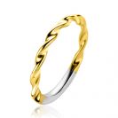 ZINZI gold plated zilveren aanschuifring met gedraaide buis 2mm ZIR2321G