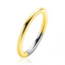 ZINZI gold plated zilveren aanschuifring met gladde bolle scheen 2mm breed ZIR2554G