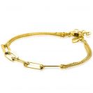 ZINZI zilveren armband extra 14K geel verguld dubbele ketting met paperclip schakels ZIA2262G