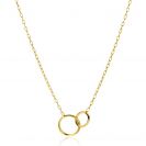 ZINZI gold plated zilveren paperclip schakel ketting met ronde vormen 42-45cm ZIC2275G