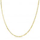 60cm ZINZI gold plated zilveren figaro ketting ZILC-F60G