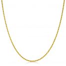 45cm ZINZI gold plated zilveren koord ketting ZILC-K45G