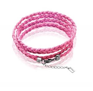 Zinzi by Fatima wikkelarmband fuchsia roze 75cm ZBF11F