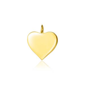 14mm ZINZI Gold 14 krt gouden hanger met glanzend hartje van 14mm ZGH363-14 (zonder collier)