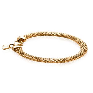 ZINZI zilveren fantasie armband geel verguld 18,5cm ZIA879G 