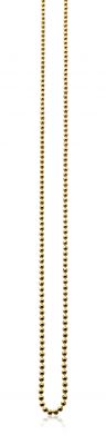 90cm ZINZI zilveren collier geel verguld bol 2mm ZI90BOLG