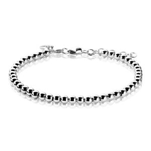 Zinzi zilveren bolletjes armband 4mm breed 17-20cm ZIA1010 