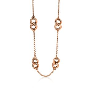 ZINZI zilveren collier rosé verguld gourmet 42-45cm ZIC1286R