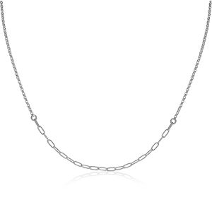 ZINZI zilveren ketting 45cm met 'paperclip' schakel 2,3mm breed ZIC1989