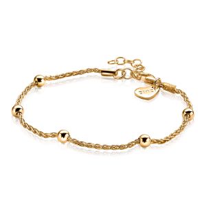 ZINZI zilveren fantasie armband geel verguld 17,5-20,5cm ZIA1128G