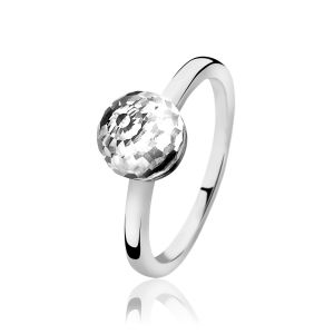 ZINZI zilveren ring wit ZIR1069