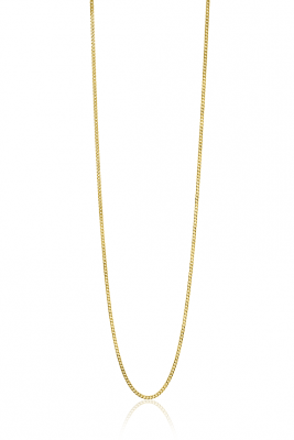 45cm ZINZI Gold 14 krt gourmet ketting 0,8mm breed, ideaal om je hanger aan te bevestigen ZGLG45-08