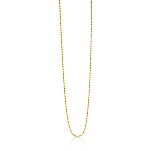 70cm ZINZI zilveren bolletjes ketting gold plated. 0,9mm breed ZILC-B70G