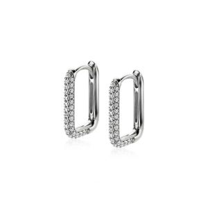 ZINZI zilveren luxe oorringen 15x2mm rechthoekig met witte zirconia's ZIO2221Z