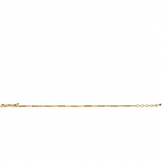 ZINZI zilveren fantasie armband 14K geel verguld staafjes ZIA1452G