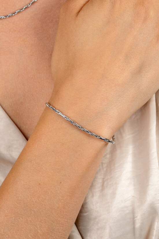 ZINZI zilveren schakel armband 2,3mm breed 18-21cm ZIA2648