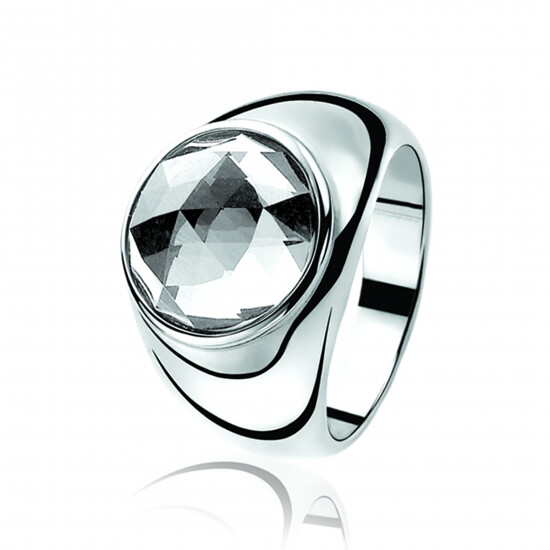 ZINZI zilveren ring wit ZIR556W