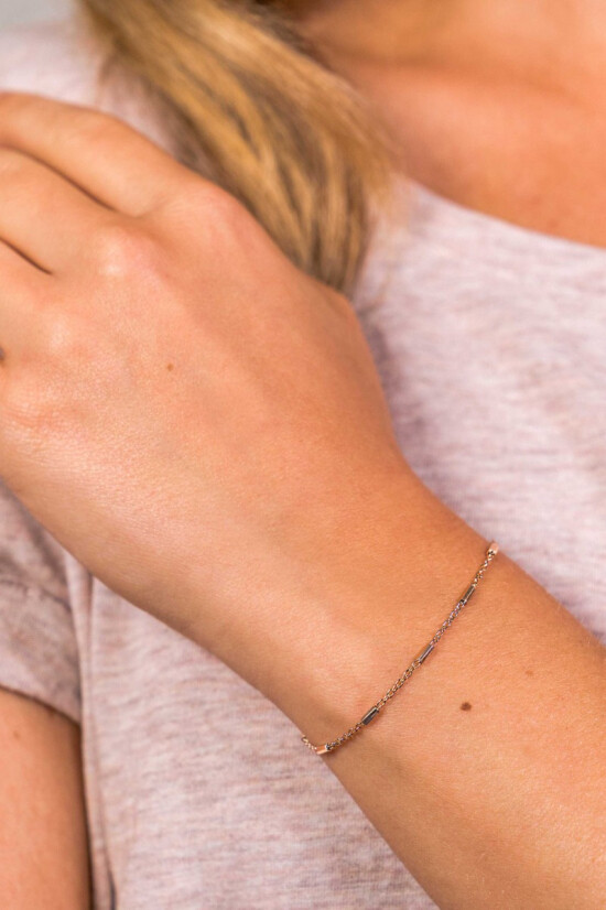 ZINZI zilveren fantasie armband rosé verguld 17-20cm ZIA1648R