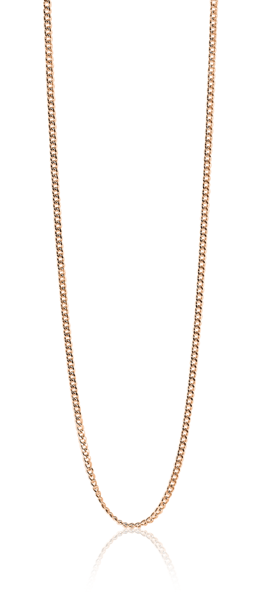 45cm ZINZI zilveren gourmet ketting rosé verguld ZILC-G45R