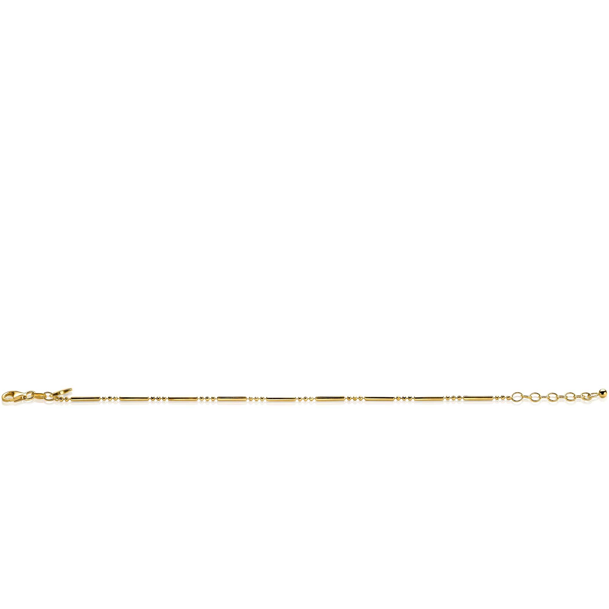 ZINZI zilveren fantasie armband 14K geel verguld staafjes ZIA1452G