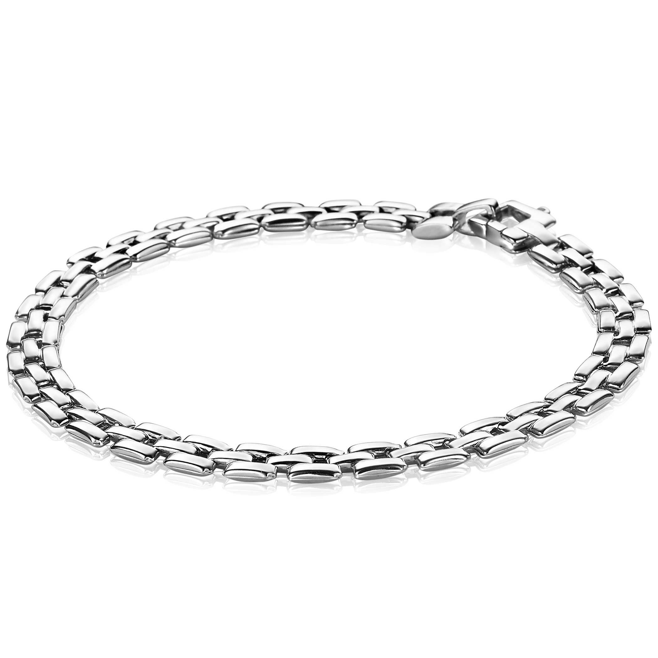 ZINZI zilveren rolexstyle schakelarmband 5mm breed 19cm ZIA2149