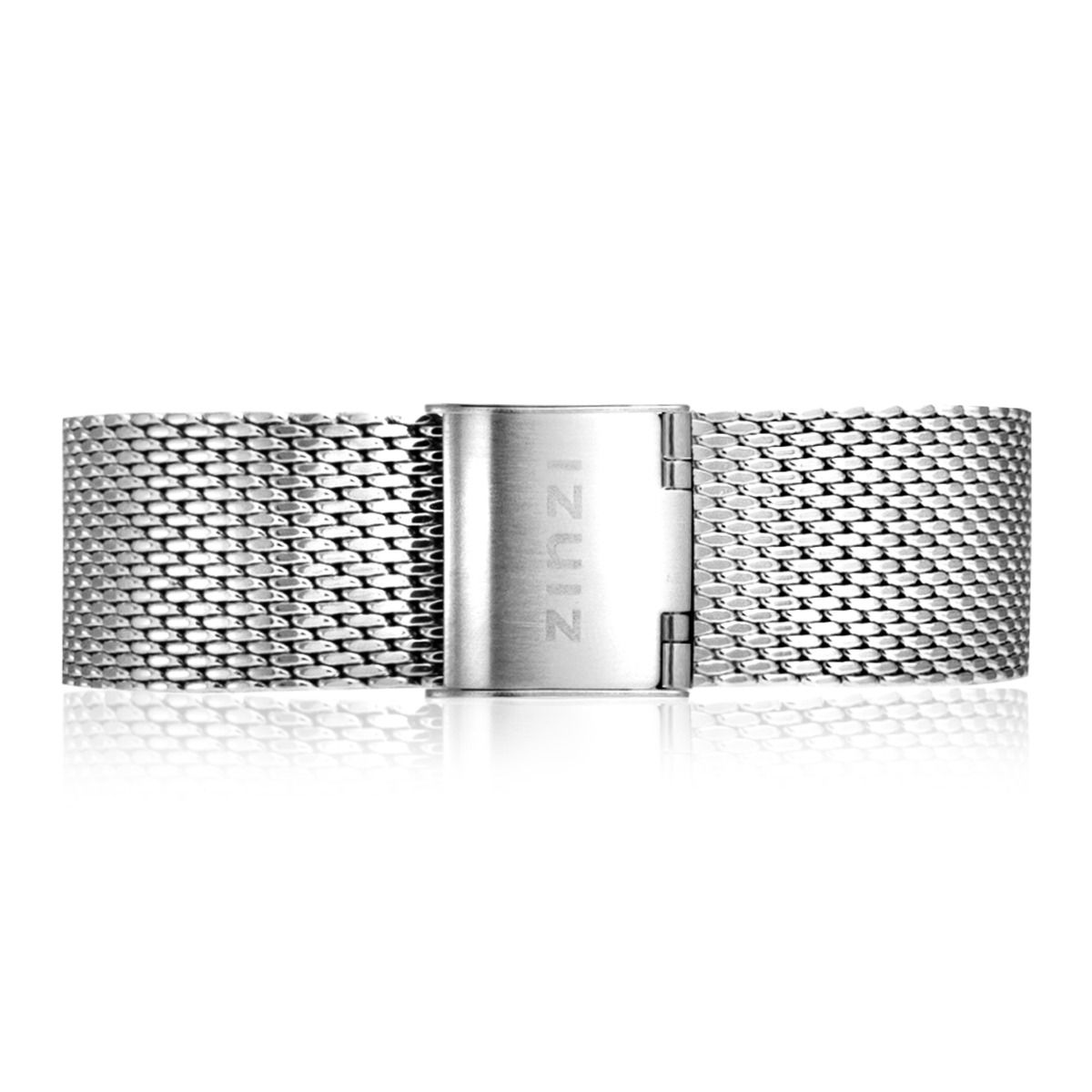 Zinzi stalen mesh horlogeband zilvergekleurd 18mm RETBAND1
