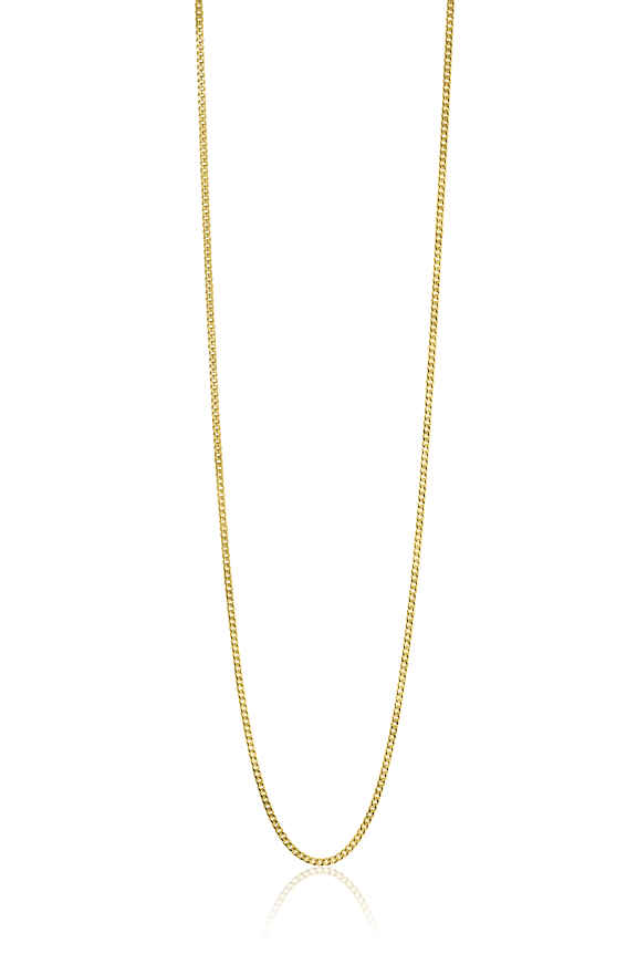 42cm ZINZI Gold 14 krt gourmet ketting 0,8mm breed, ideaal om je hanger aan te bevestigen ZGLG42-08