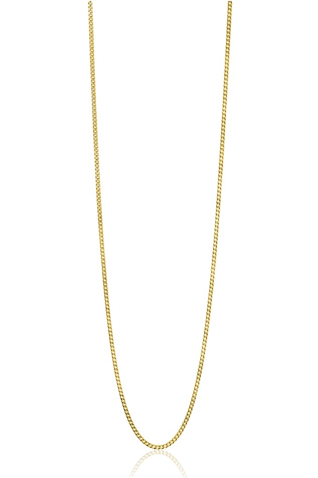 45cm ZINZI Gold 14 krt gourmet ketting 1mm breed, ideaal om je hanger aan te bevestigen ZGLG45-1