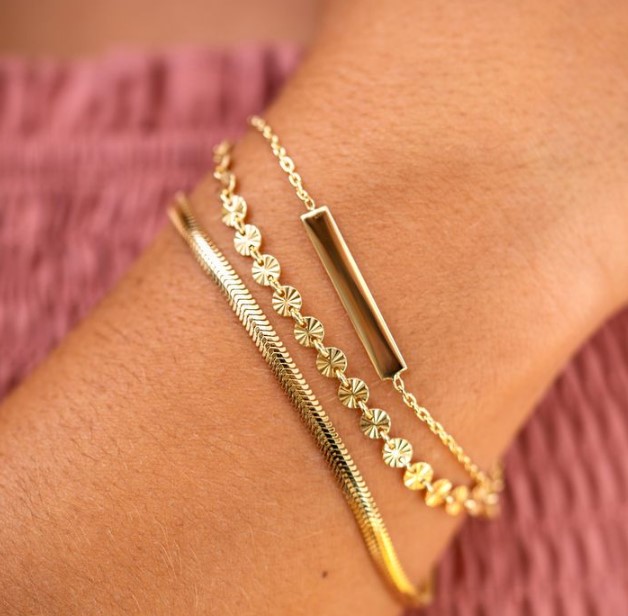 ZINZI gold plated zilveren armband met ronde schakels zonnestralen 4,3mm breed ZIA2272G